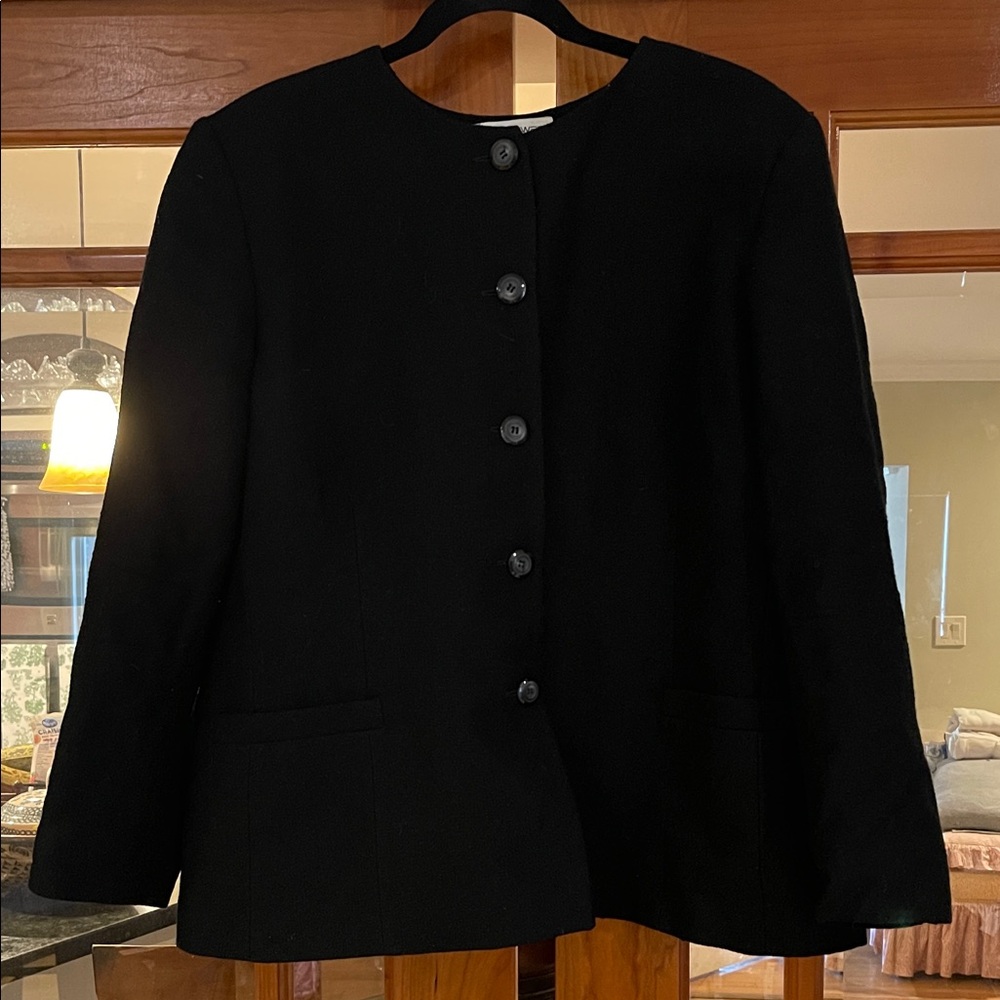 Vintage Rena Rowan Black Simple Neckline Top size 20 - Picture 5 of 7